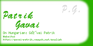 patrik gavai business card